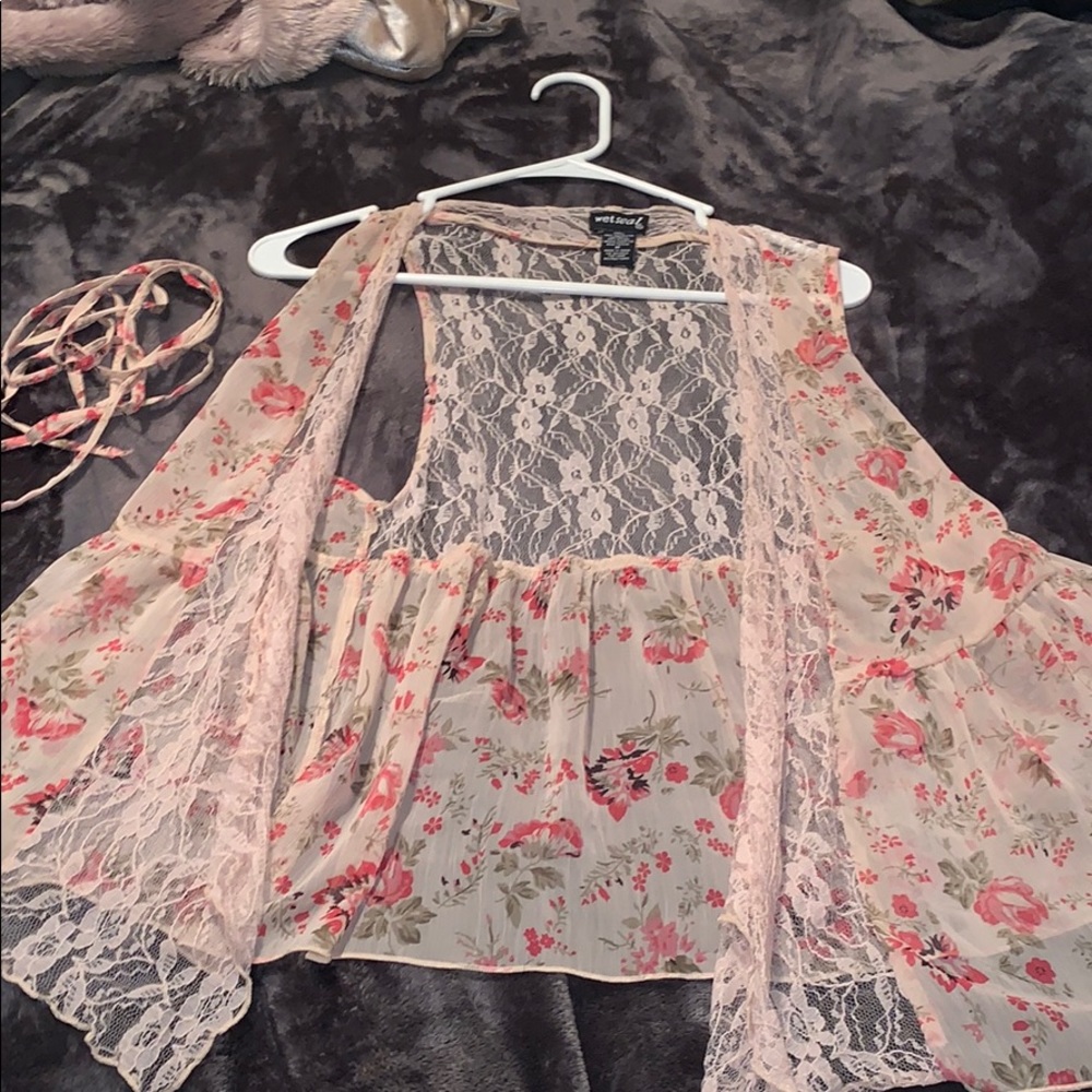 Tank top cardigan